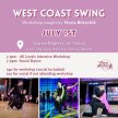 West Coast Swing Workshop w/ Maria Bileychik image