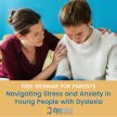Navigating Stress and Anxiety in young people with dyslexia - FREE Parents' Webinar image