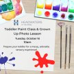 Toddler Paint Class and Grown Up Photo Lesson image