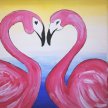 Drink & Draw: Paint Flamingos image