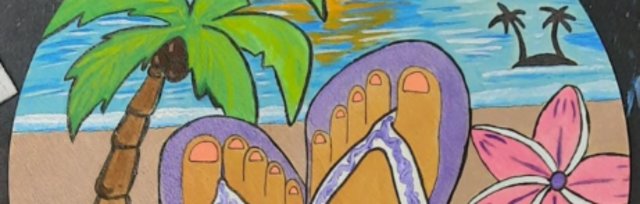 12" Sandy Toes Hanger Painting Experience