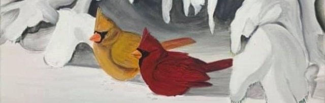 Snowy Cardinals Painting Experience