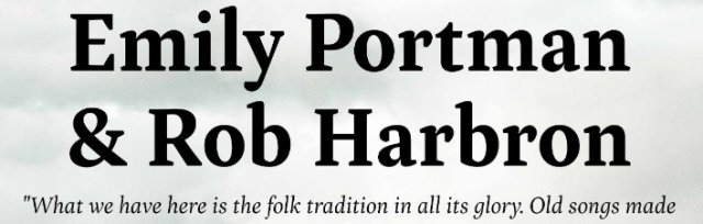 Live at The Folk - Emily Portman and Rob Harbron in concert.