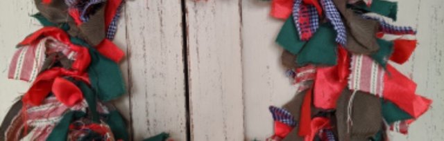 Upcycled Fabric Christmas Wreath workshop [Ref#490#5284]