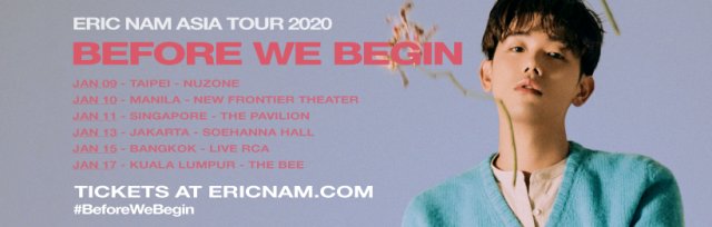 Eric Nam 'Before We Begin' Asia Tour 2020 in Kuala Lumpur