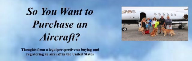 Quaynote Academy - Thoughts from a legal perspective on buying and registering an aircraft in the United States