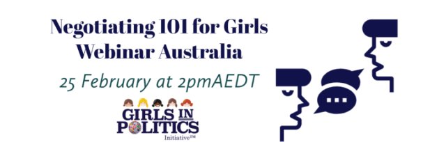 Negotiating 101 for Girls Webinar Australia