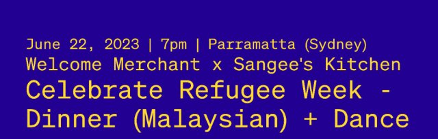 SOLD-OUT! Celebrate Refugee Week with Dinner & Dance