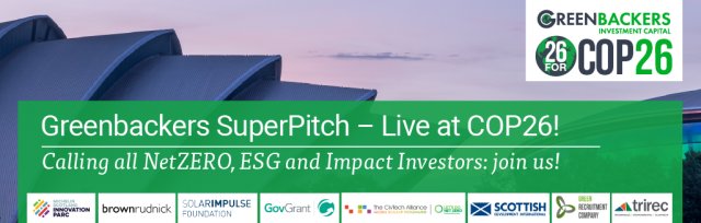 Greenbackers COP26 SuperPitch in Glasgow - LIVE Event