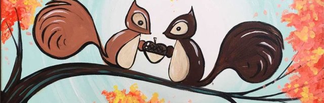 Fall Squirrels Painting Experience