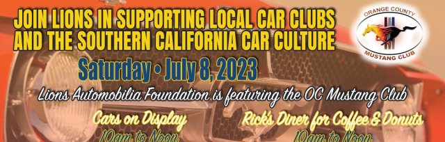 Lions Automobilia Foundation Museum Tour - Feature Car Club is Orange County Mustang