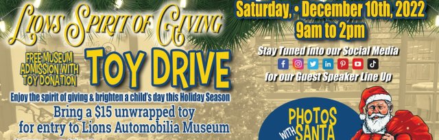 Lions Automobilia Foundation Toy Drive for LA County Sheriffs - Cruise on over....