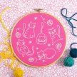 Cute animal embroidery hoop workshop image