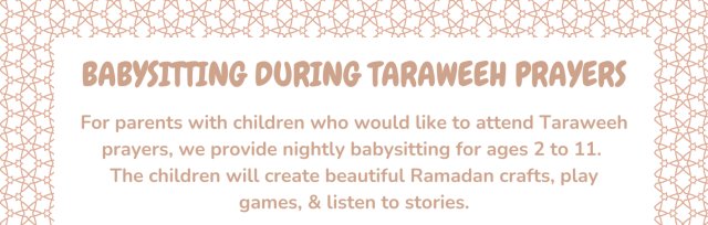 Babysitting for Ramadan nights