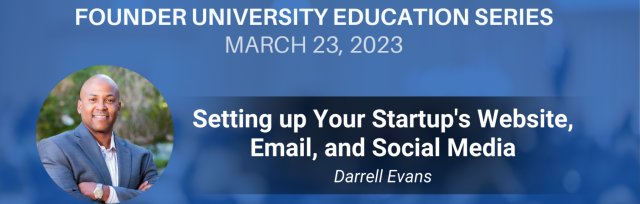 Founder University: Setting up your website, email, and social media
