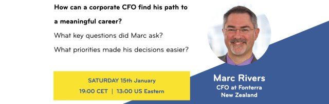 52 minutes to a meaningful career - how does a corporate CFO decide his meaningful career?