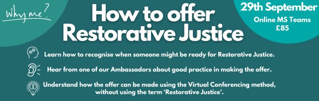How to offer Restorative Justice