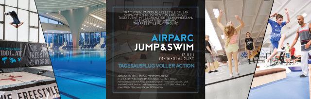 AIRPARC STUBAI : Jump & Swim Fun Day Tagesausflug @ AIRPARC 16 AUGUST / Start + Ende : IBK STB Haltestelle (8.45-16.20h)