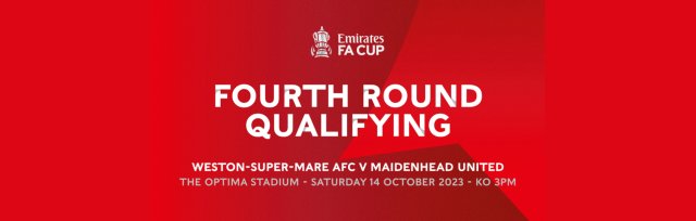Emirate FA Cup Fourth Round Qualifying: Weston-super-Mare AFC v Maidenhead United