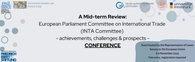 Conference - A Mid-term Review: European Parliament Committee on International Trade (INTA Committee)