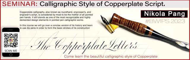 Calligraphic Style of Copperplate Script by Nikola Pang.