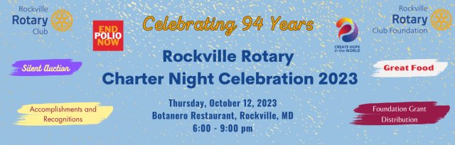 Rockville Rotary Charter Night 2023