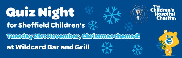Festive Quiz Night at Wildcard Bar and Grill for Sheffield Children's