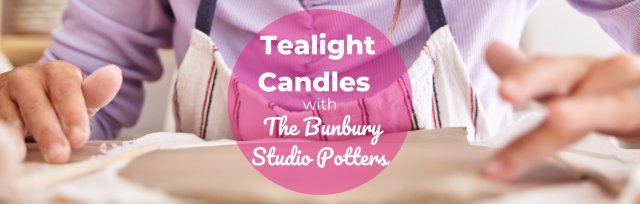 BSS24 Tealight Candle with The Bunbury Studio Potters