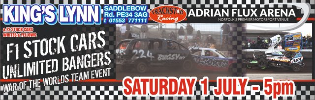 BriSCA F1 Stock Cars & Unlimited Bangers War of the Worlds team event & F2 Stock Cars W&Y garde
