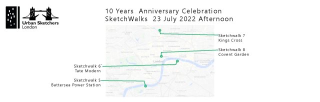 USK London 10 Year Celebration - 23 July Afternoon SKETCHWALKS
