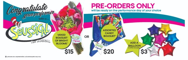 Seussical Flower & Candy Bouquets