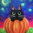 Black Cat Pumpkin Painting Experience image