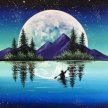 Bob Ross Inspired Kayak Moon Painting Experience image