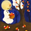 Candy Corn Ghost Painting Experience image