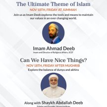 Friday Night with Imam Deeb: Can we have nice things?