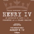 Henry IV, staged reading - Tues., Aug. 8th - TALKBACK after the show! image