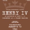 Henry IV, staged reading - Thurs., Aug. 10th - TALKBACK after the show! image
