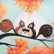 Fall Squirrels Painting Experience image