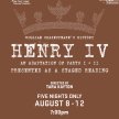Henry IV, staged reading - Fri., Aug. 11th - TALKBACK after the show! image
