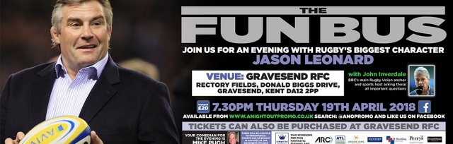 An Evening with England Rugby Legend Jason Leonard and BBC Anchor John Inverdale