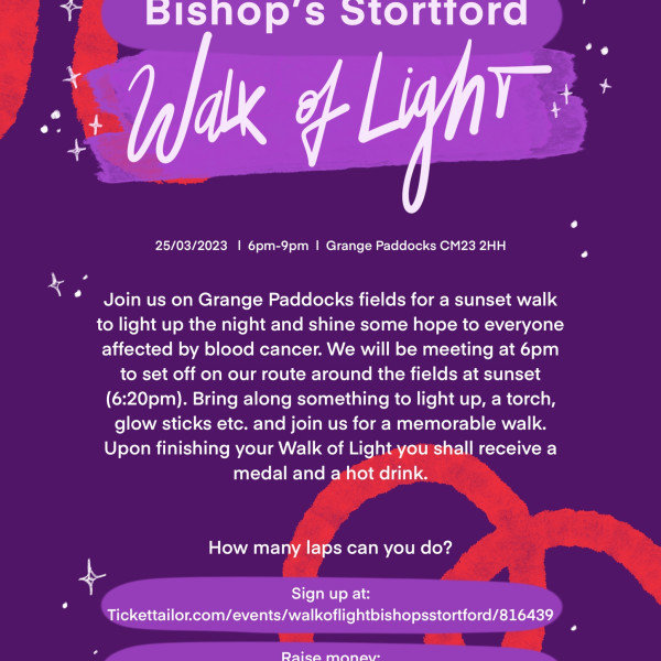 Buy tickets for Walk Of Light Stortford