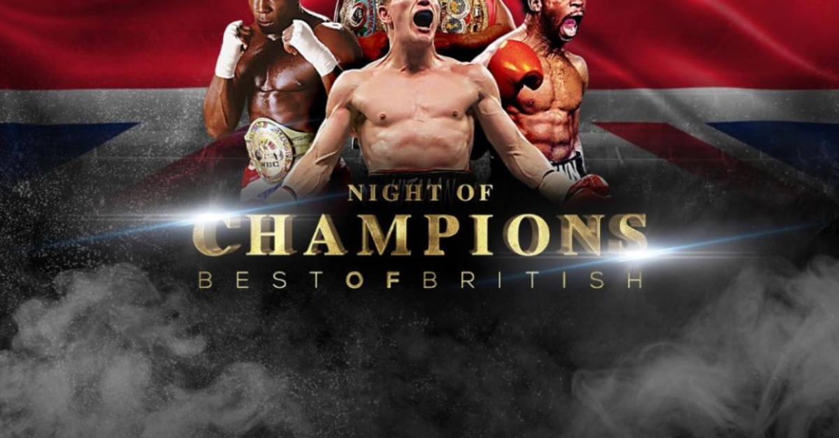Buy tickets NIGHT OF CHAMPIONS BEST OF BRITISH VALE SPORTS ARENA