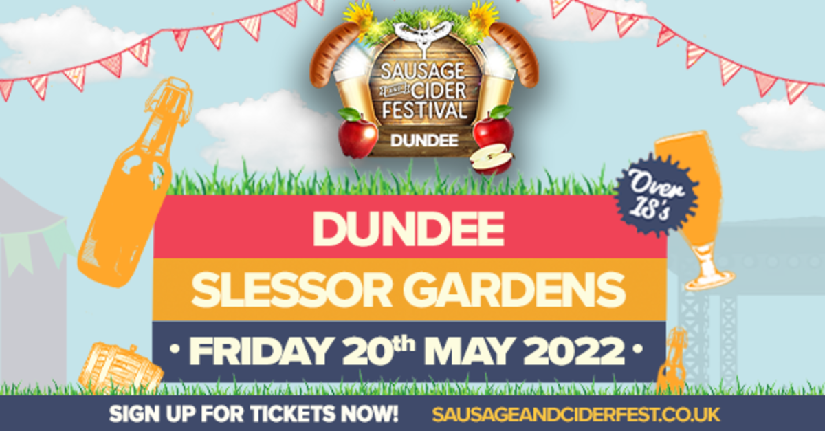 Buy tickets Sausage & Cider Fest Dundee 2022 Slessor Gardens, Fri