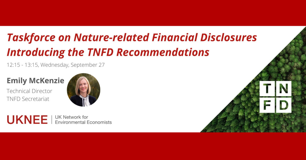 Join The Guestlist – Taskforce On Nature-related Financial Disclosures ...