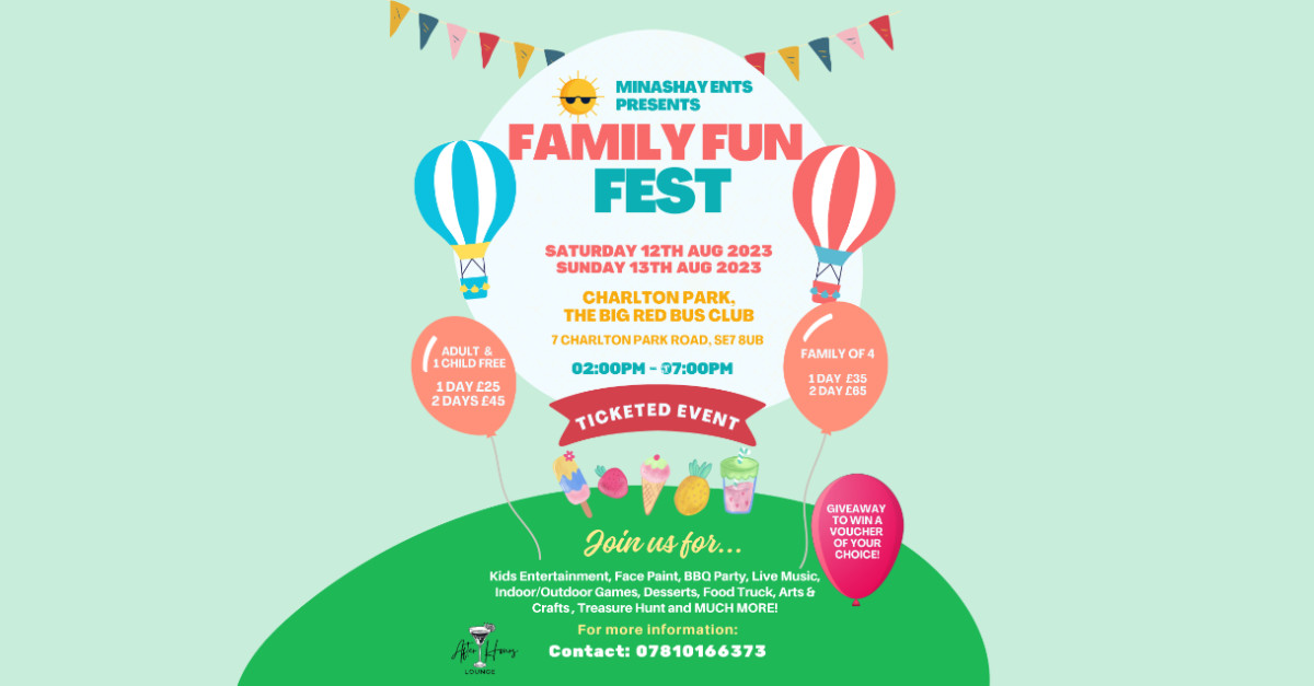 Buy tickets Family Fun Fest! Big Red Bus Club Charlton Park, Sat