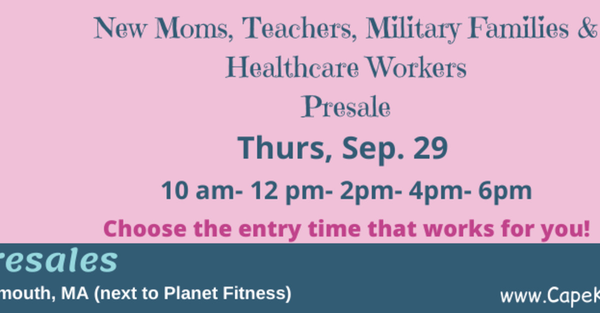 FREE Ticket! New Moms, Teachers, Military Families & Healthcare Workers Presale Pass