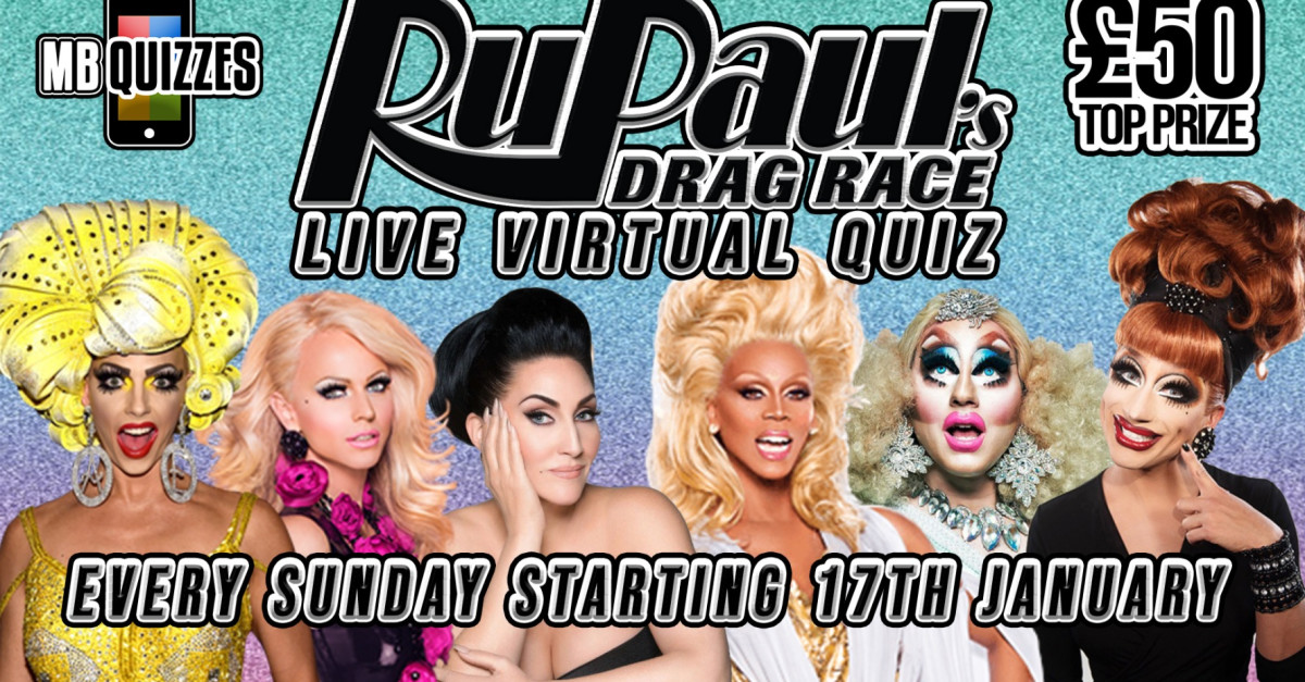 Buy tickets RuPaul's Drag Race Live Virtual Quiz Every Sunday, Sun