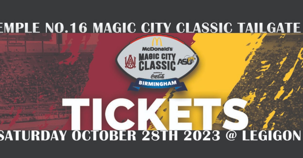 Buy tickets KHEDIVE TEMPLE NO.16 MAGIC CITY CLASSIC TAILGATE PARTY