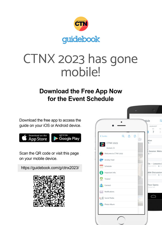 CTNX 2023 Guidebook Schedule
