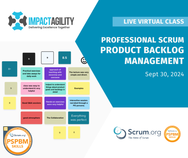 Reviews from students of a recent PSPBM Skills class with Impact Agility